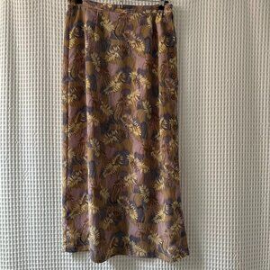Vintage Sag Harbor small skirt abstract floral maxi academic twee academia retro